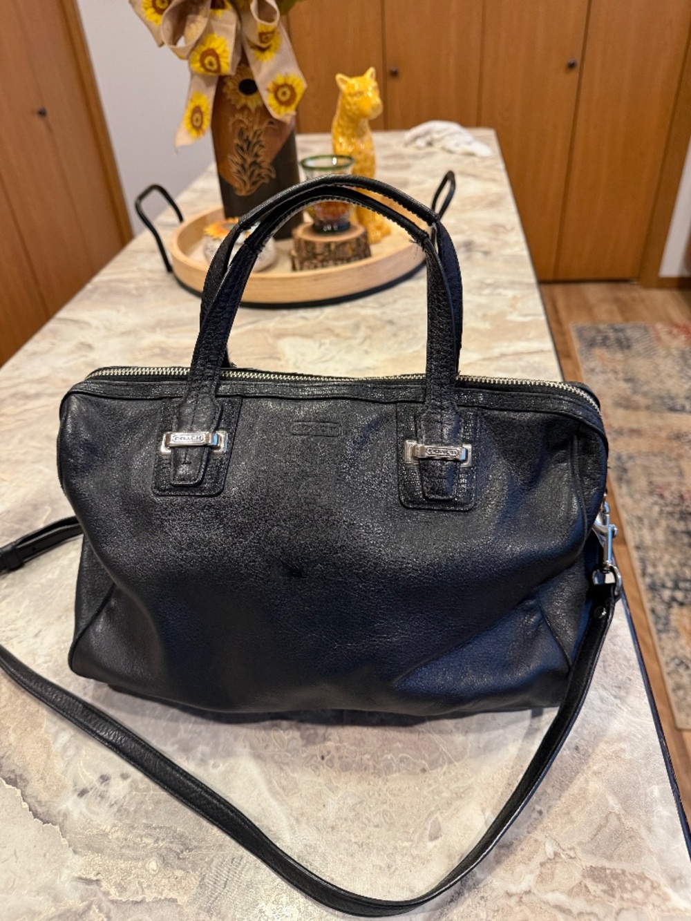Coach L1359-F25296 Taylor Leather Black Satchel